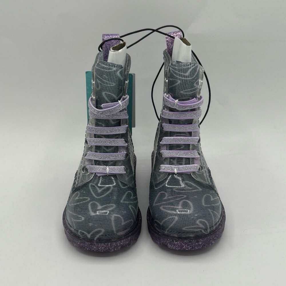 Western Chief Toddler Girls' Ombre‎ Heart Glitter Sirena Rain Boots - Picture 2 of 7